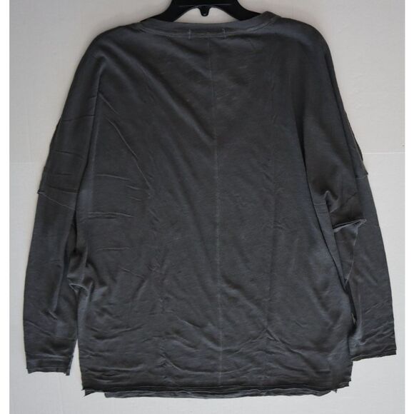 We The Free x FP OB1078864 Women's Sz L Black/Charcoal On My Mind V-Neck Shirt - Picture 8 of 9